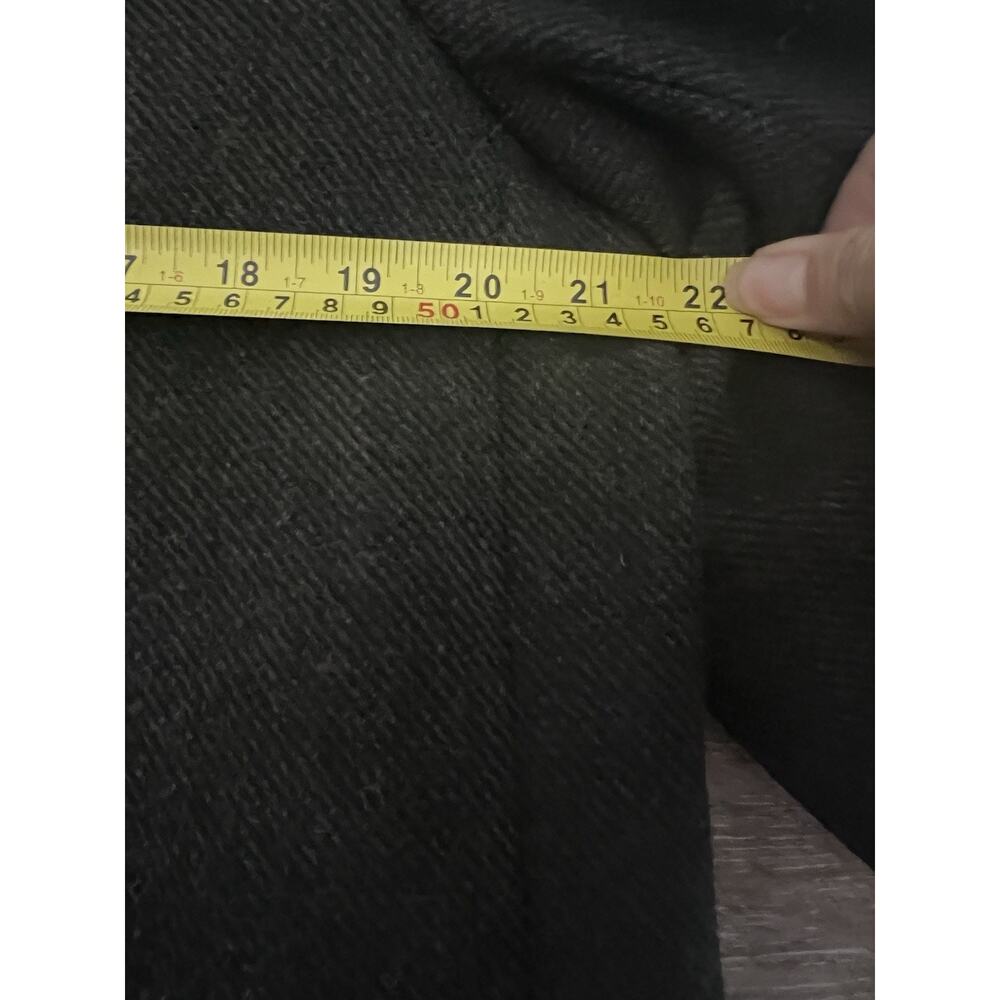Banana Republic Parka Wool Coat Long Black Men's Large Pockets - Picture 6 of 10